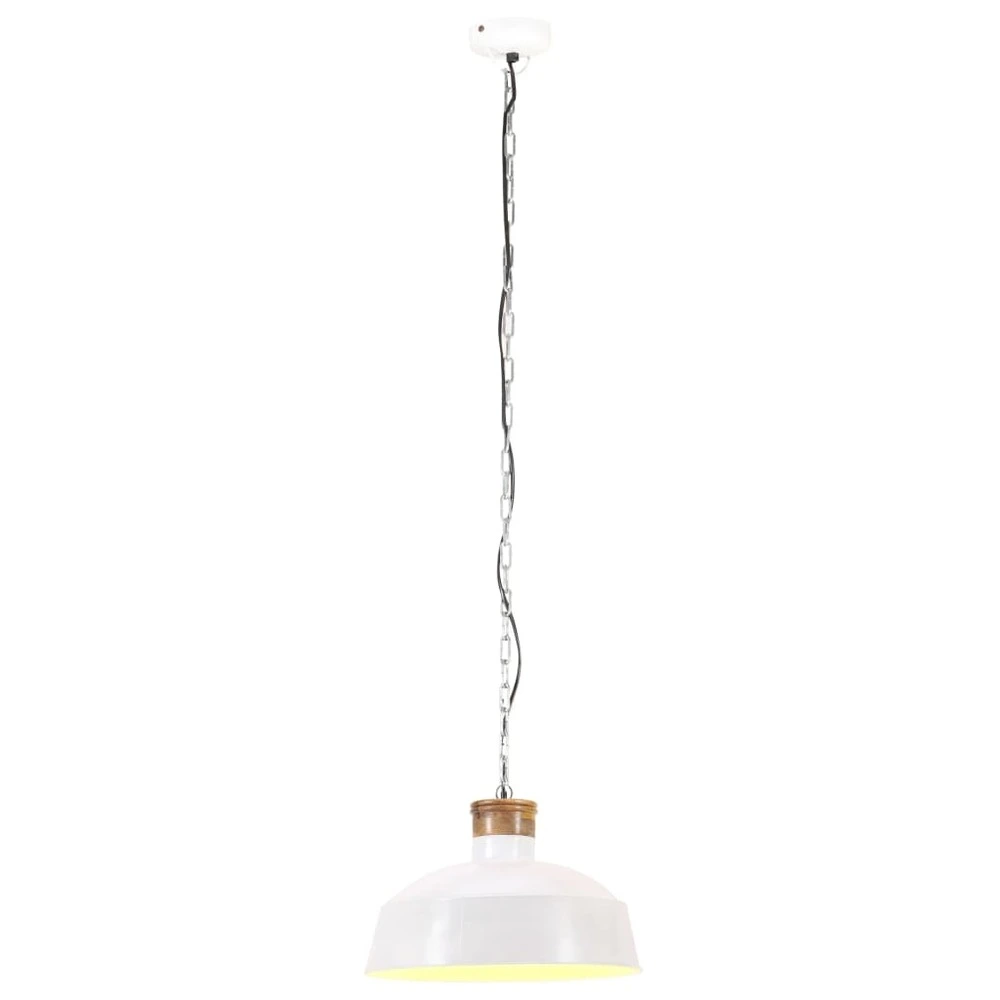 Lampe suspendue industrielle 42 cm blanc e27