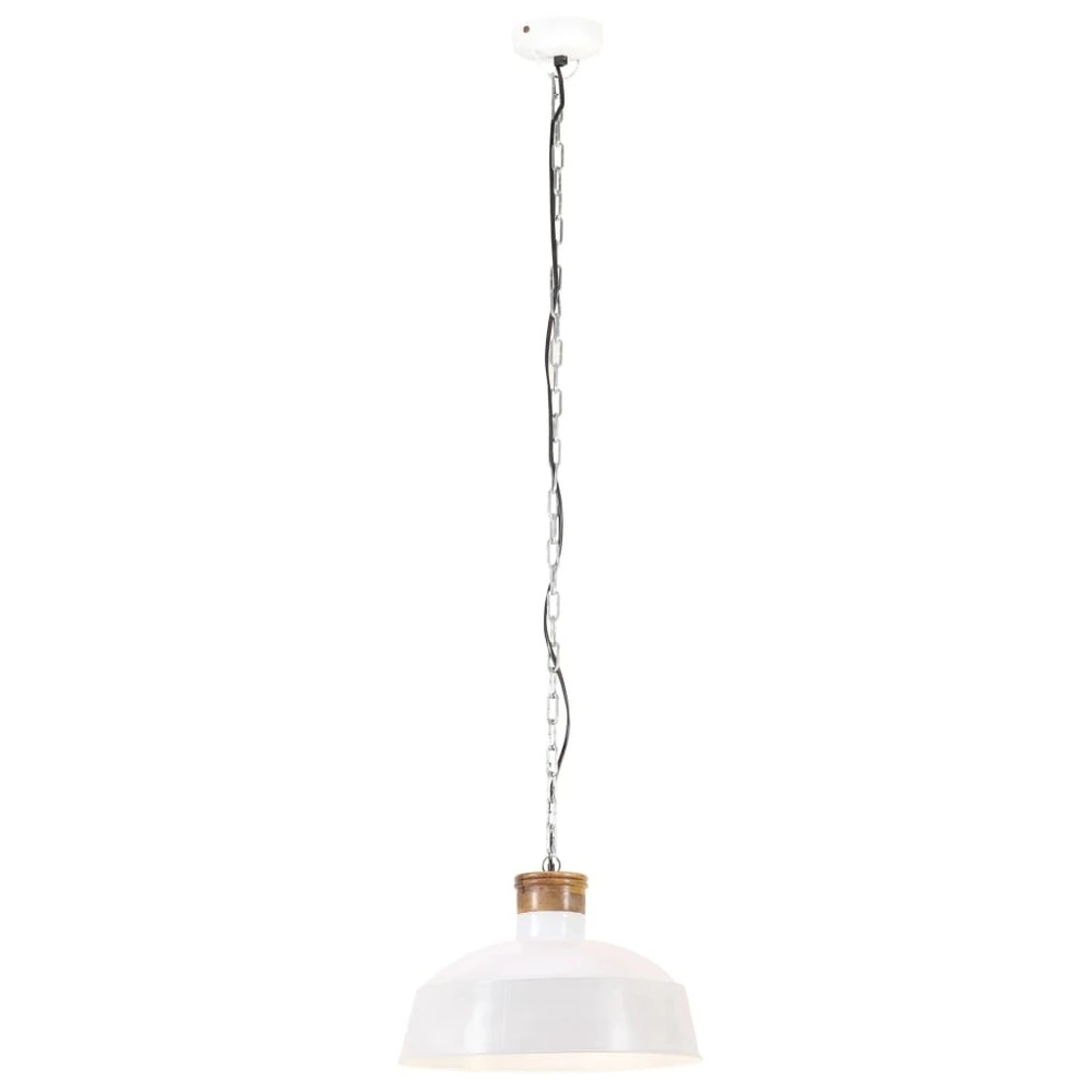 Lampe suspendue industrielle 42 cm blanc e27