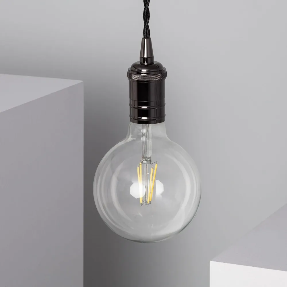 Lampe suspendue en métal Sinatra avec éclairage LED intégré