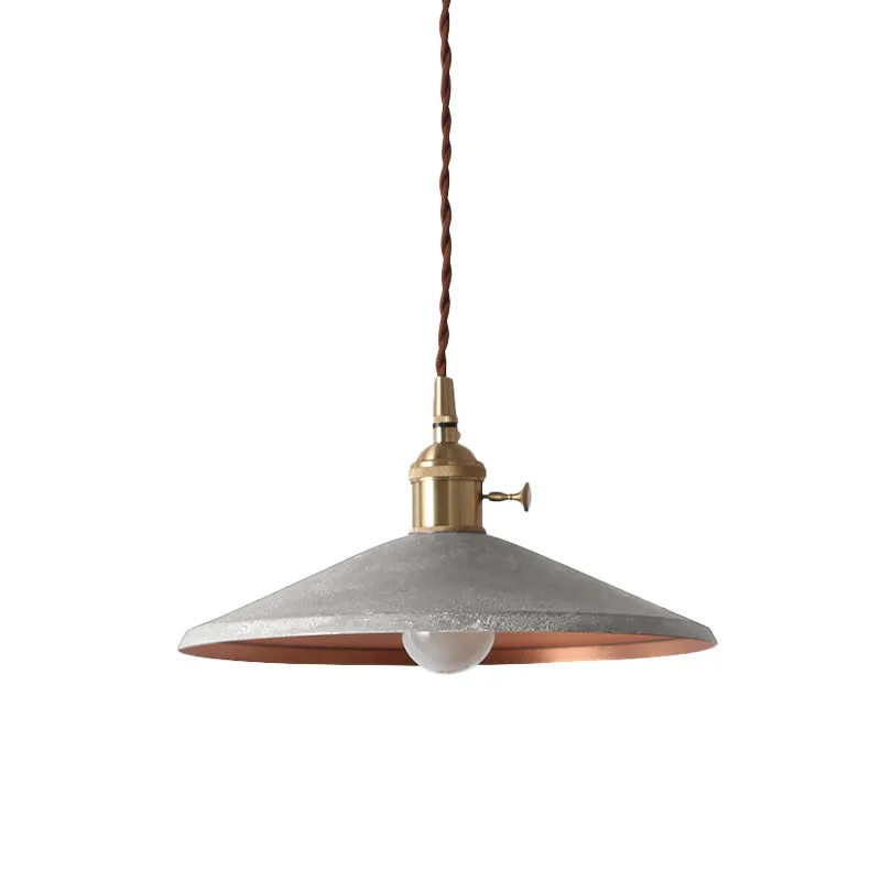 Lampe suspendue rustique en fer avec abat-jour en forme de soucoupe, 1 lumière, pour salle à manger, bleu/rouge/argent, av...