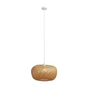 Lampe Suspension en Bambou "Guwin" 120cm Sable