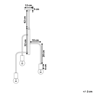 Lampe suspension cuivré BOGNA