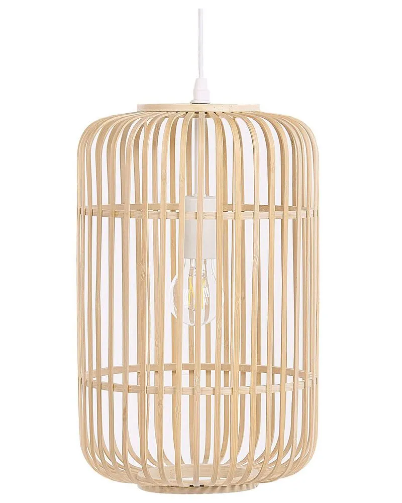 Lampe suspension cylindre en bambou évident AISNE