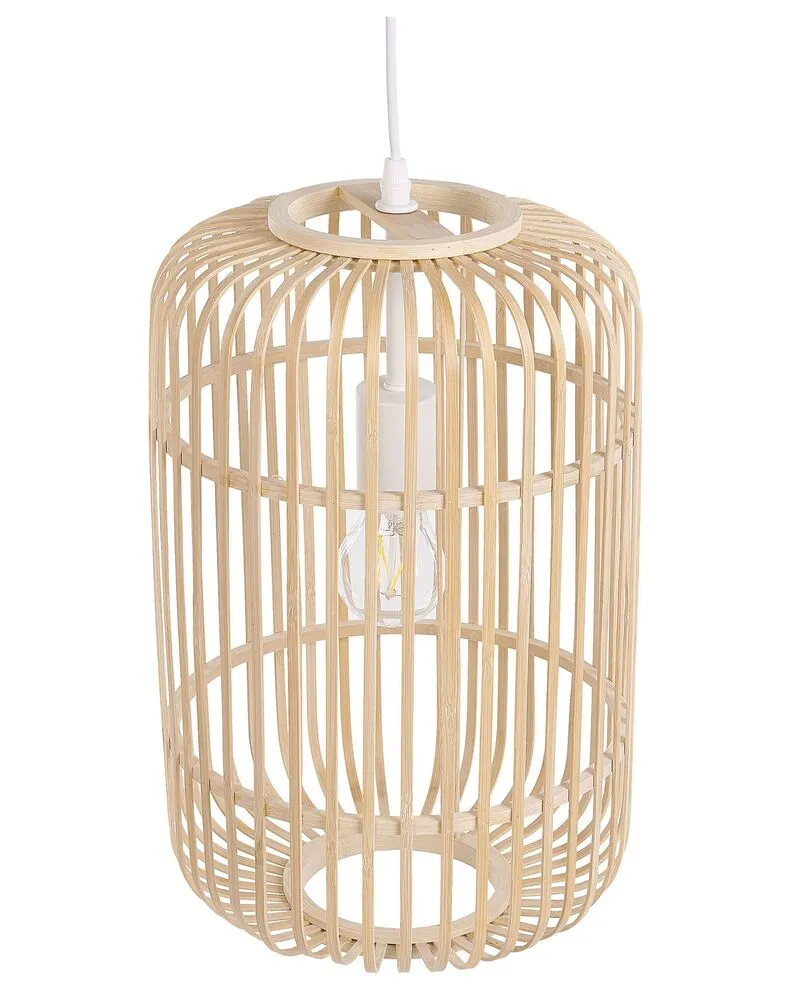 Lampe suspension cylindre en bambou évident AISNE