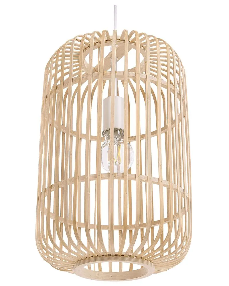 Lampe suspension cylindre en bambou évident AISNE