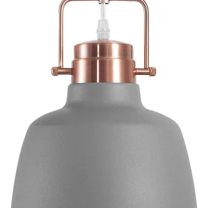 Lampe suspension gris et cuivré NARMADA