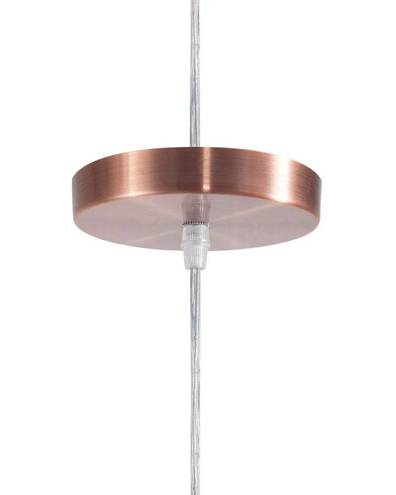 Lampe suspension gris et cuivré NARMADA
