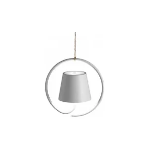 Lampe à suspension LED sur batterie et dimmable Poldina Blanc