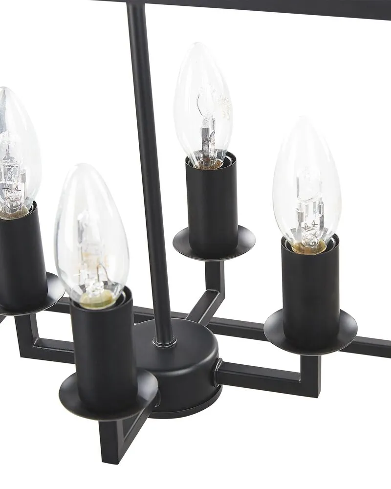 Lampe à suspension 4 lumières métal noir WANCHET