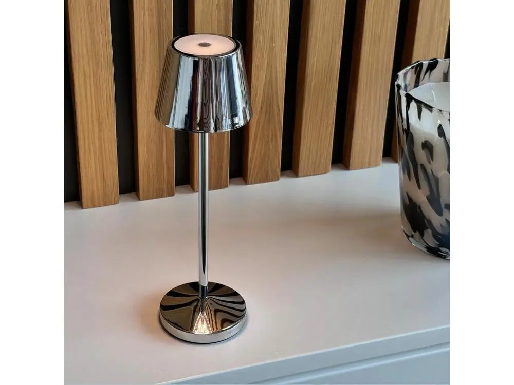Lampe de table EMILY Argent aluminium H25cm