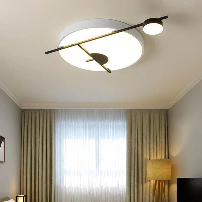 Modernistische LED-Unterputz-Deckenleuchte Schwarz und Weiß/Gold, trommelförmige Einbauleuchte mit Acrylschirm warmem/weiß...