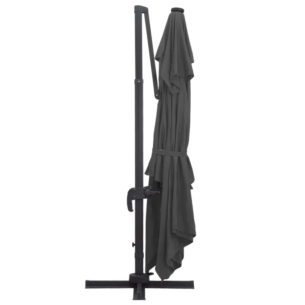 Parasol déporté et lumières led aluminium 400 x 300 cm anthracite 02_0008546