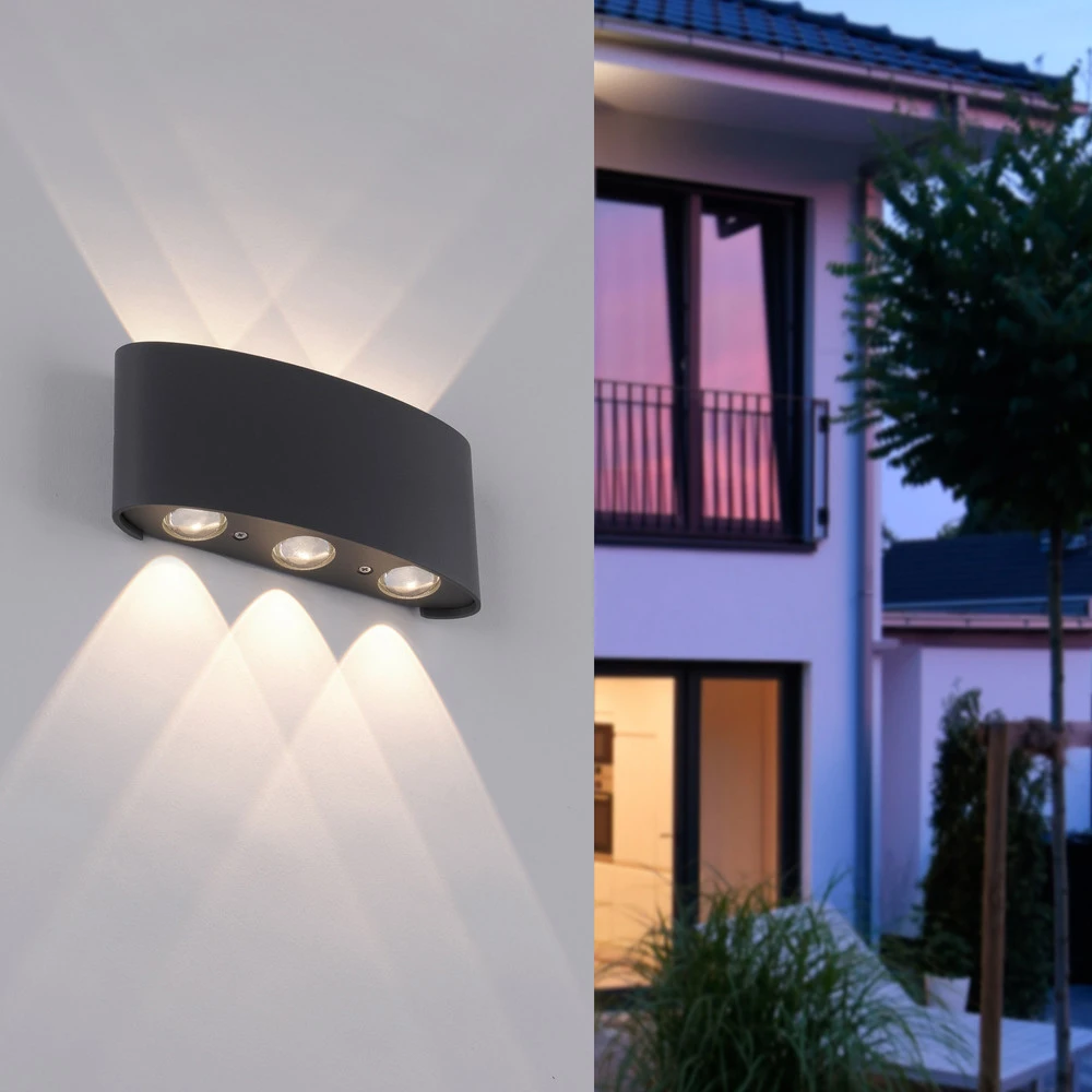 Paul Neuhaus applique d'extérieur LED Carlo, 17 cm, à 6 lampes, IP54