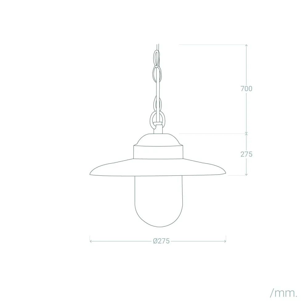 Perth Suspension en aluminium pour l'extérieur avec éclairage LED intégré
