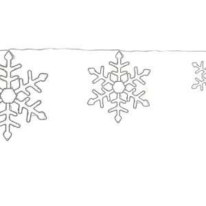 Set 3 Outdoor LED Hanging Decor Snowflakes 30/39/50 cm Ton argent LOHELA