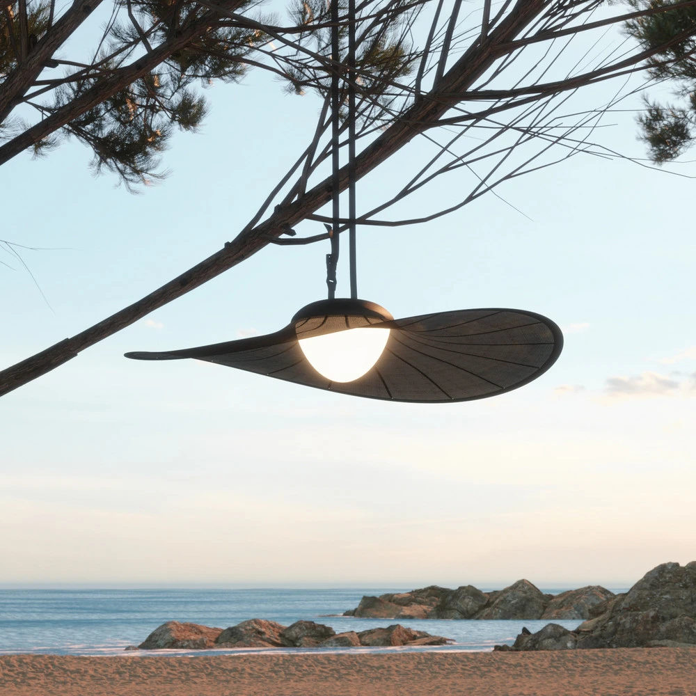 Simple Light Bloom Suspension Batterie IP65 Ø90cm noir