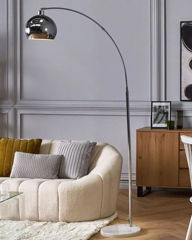 Staande lamp zilver PAROO