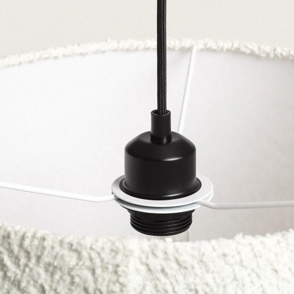 Suspension avec éclairage LED intégré et revêtement en toile Micaela