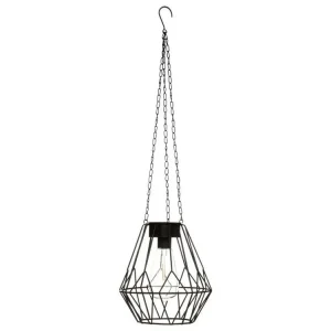 Suspension Outdoor Solaire en métal Noir Filaire avec chaines