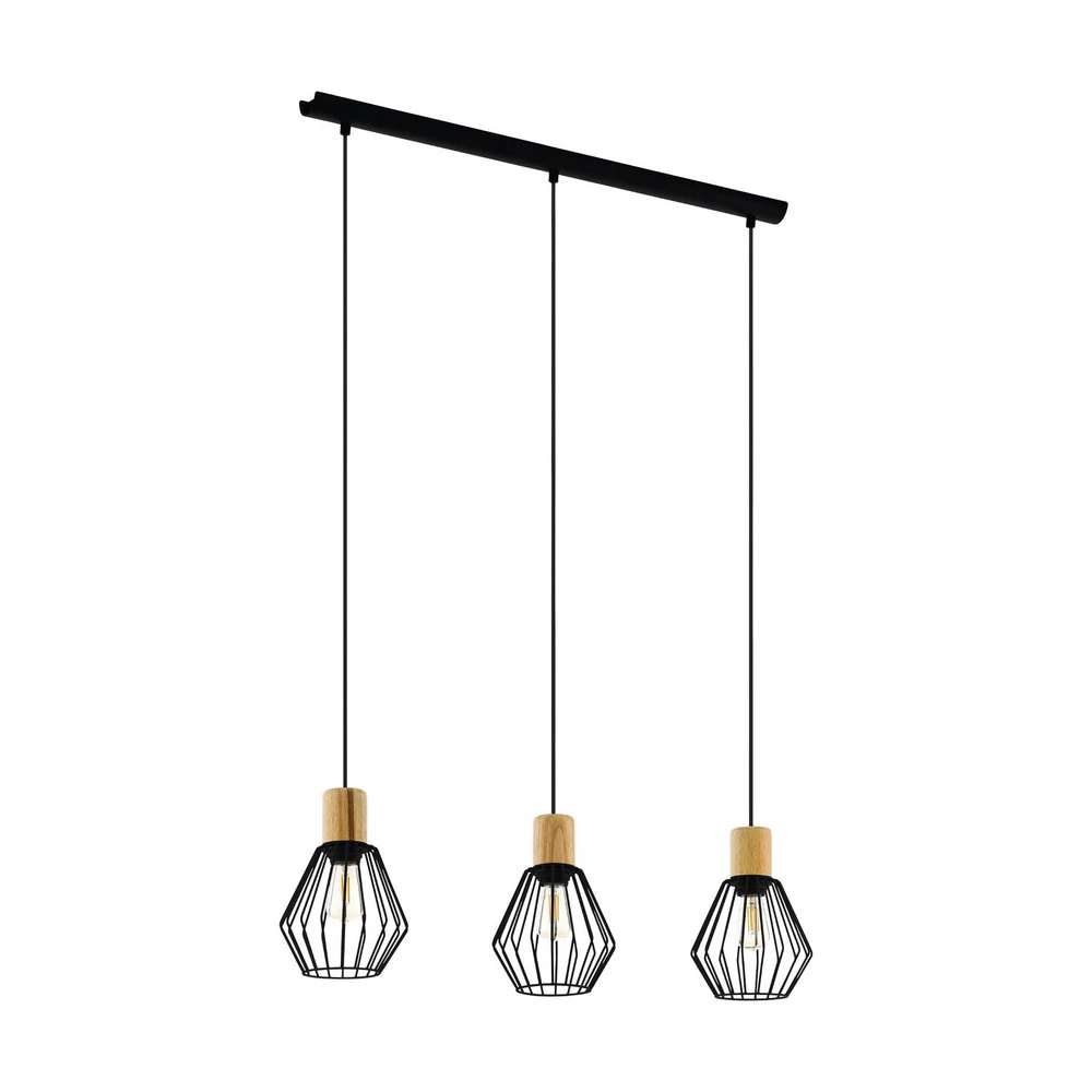 Suspension Palmorla, allongée, à trois lampes