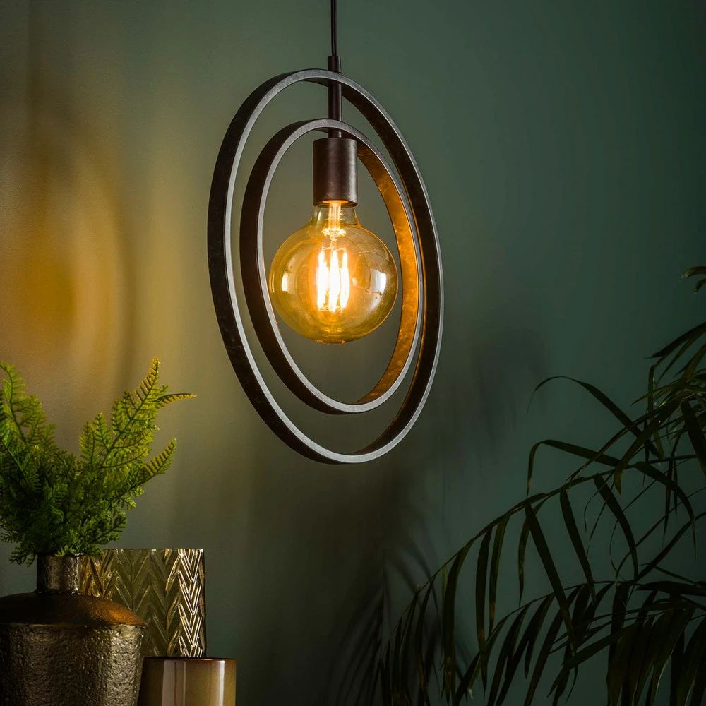 Suspension Ringelbach, anthracite, à une lampe