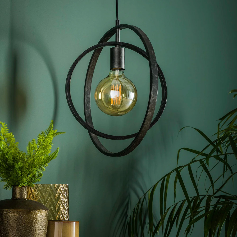 Suspension Ringelbach, anthracite, à une lampe