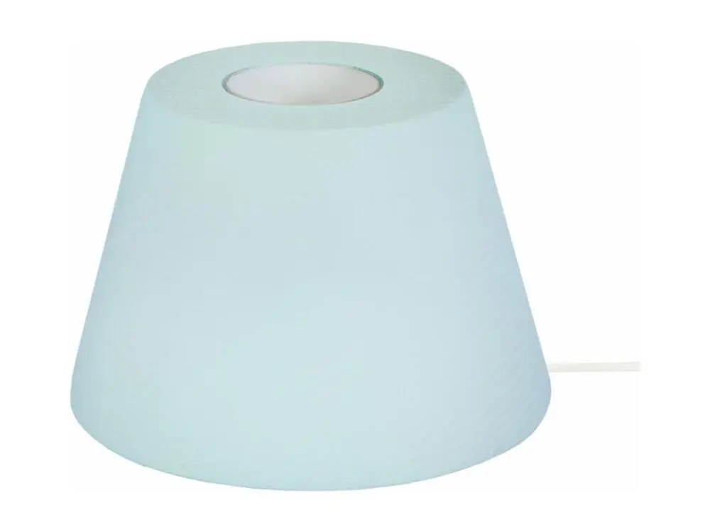 Abat-jour conique Pied de lampe conique bois bleu 7,5 cm.
