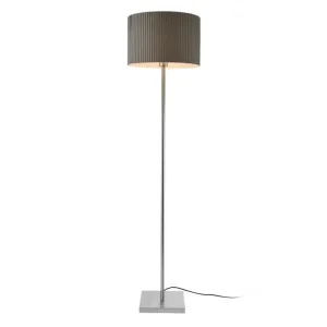 Abat-jour en tissu Lampadaire lampe à pied cadre en métal abat-jour en tissu 1 x e27 gris 151 cm 03_0002435