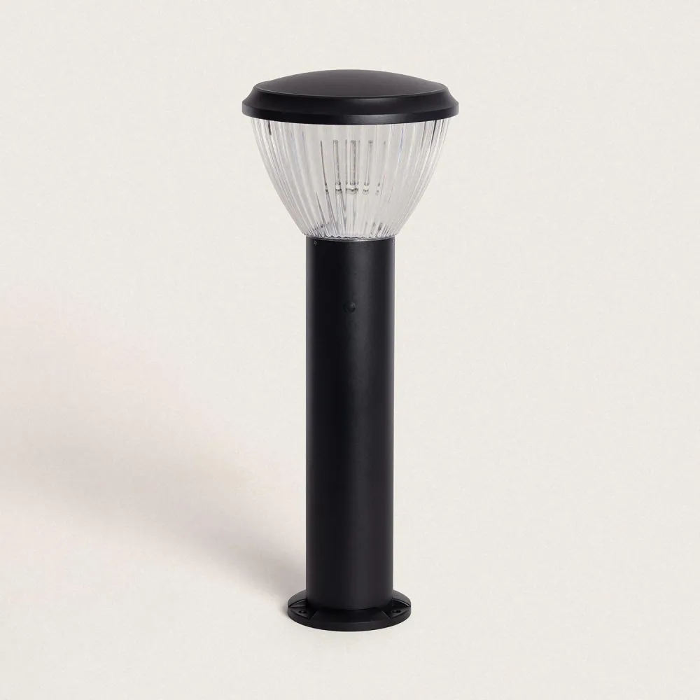 Abat-jour en tissu Luminiare LED d'extérieur sur pied, hauteur 65 cm, modèle Polaris.