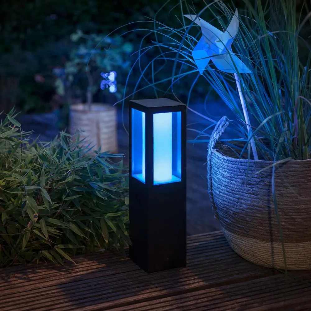 Balise extérieure LED 2x8W 24V sur pied 40cm blanche PHILIPS Hue