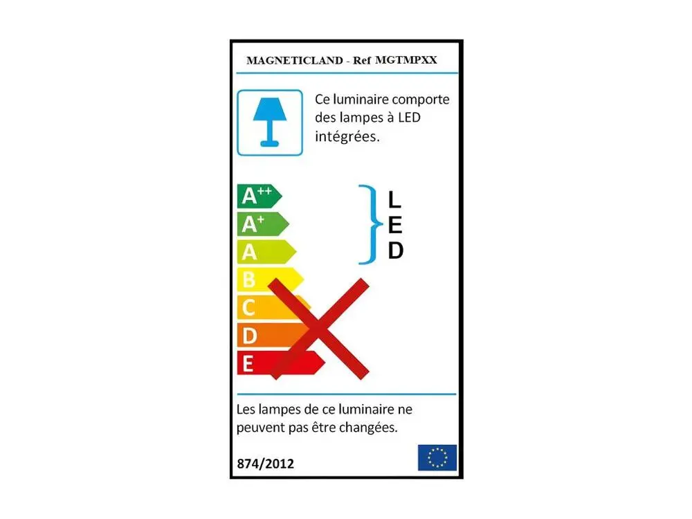 Éco-Énergétique Lampe LED en lévitation en bois sombre MEGAPOLITE (sans abat-jour)