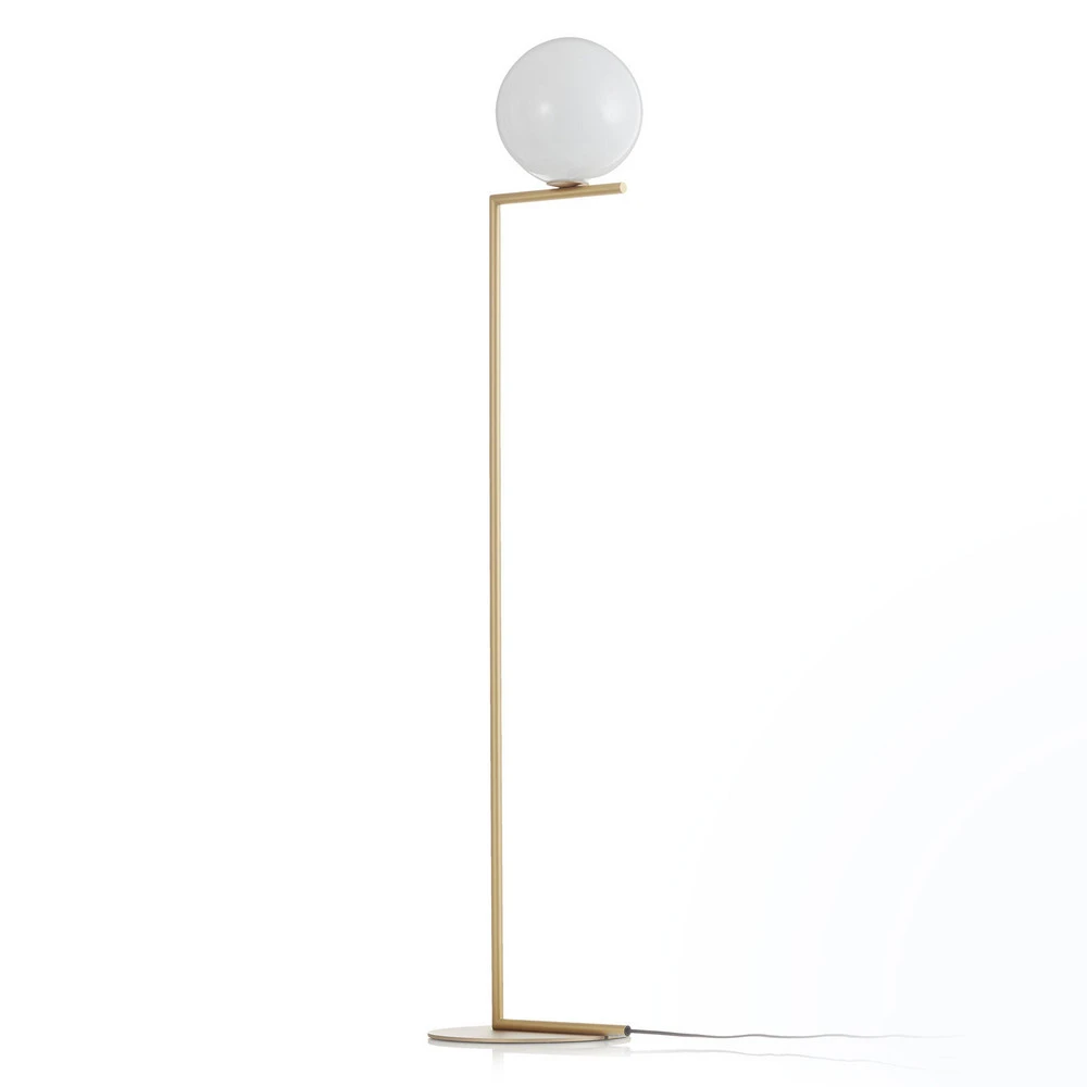 Design Contemporain FLOS IC F1 lampe sur pied, laiton brossé