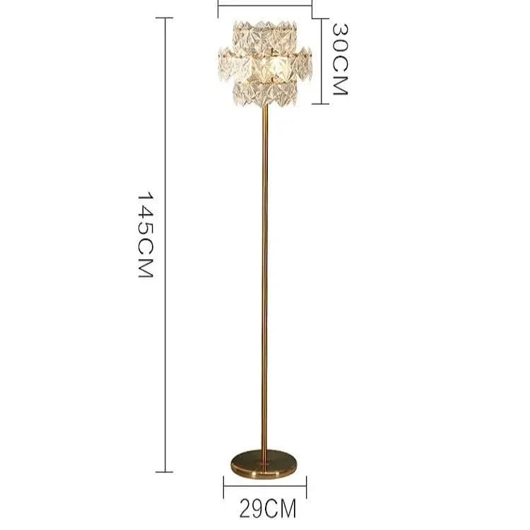 Haute Qualité Lampadaire sur Pied Cristal Luxe Flocon de neige | Iona