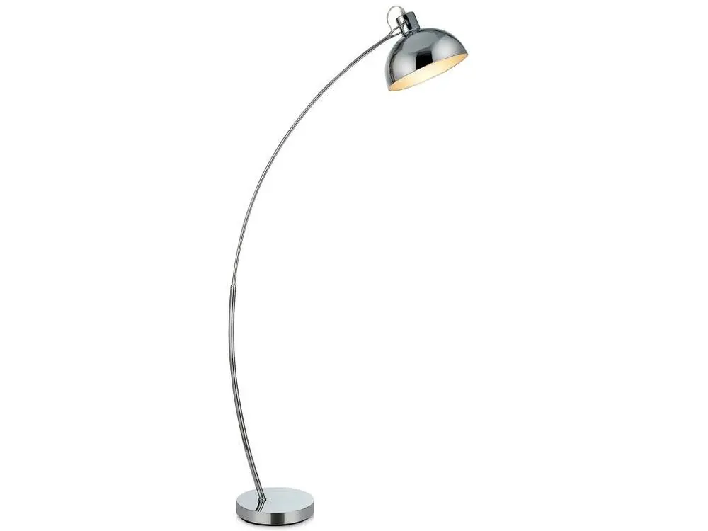 Lampadaire Arco métal arc lampe de salon sur pied arc intérieur chromé