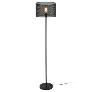 Lampadaire lampe à pied métal noir e27 153 cm 03_0002446 (Certifié CE)