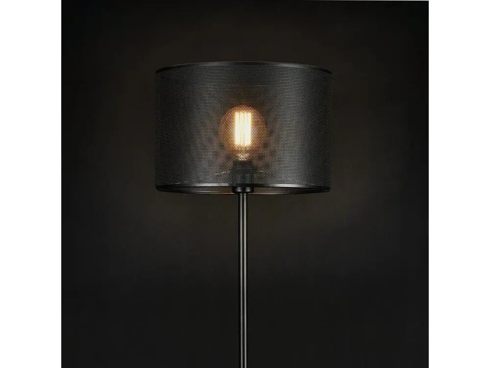 Lampadaire lampe à pied métal noir e27 153 cm 03_0002446 (Certifié CE)
