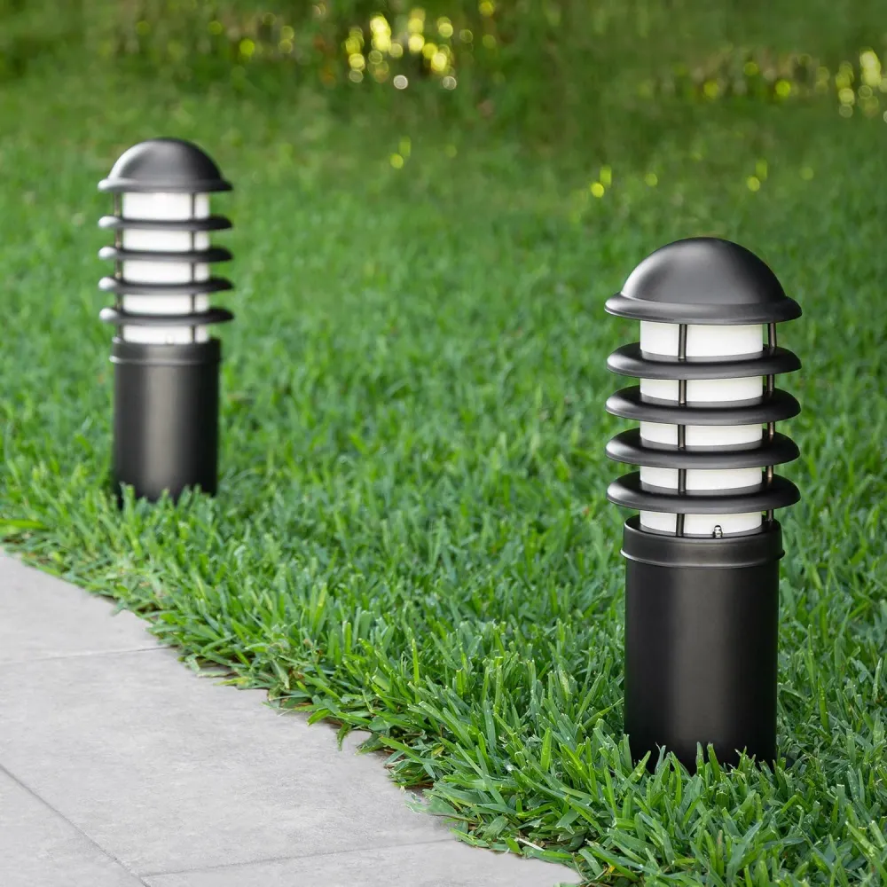 Lampadaire LED extérieur sur pied de 40 cm modèle Guisa. avec Abat-Jour Inclus