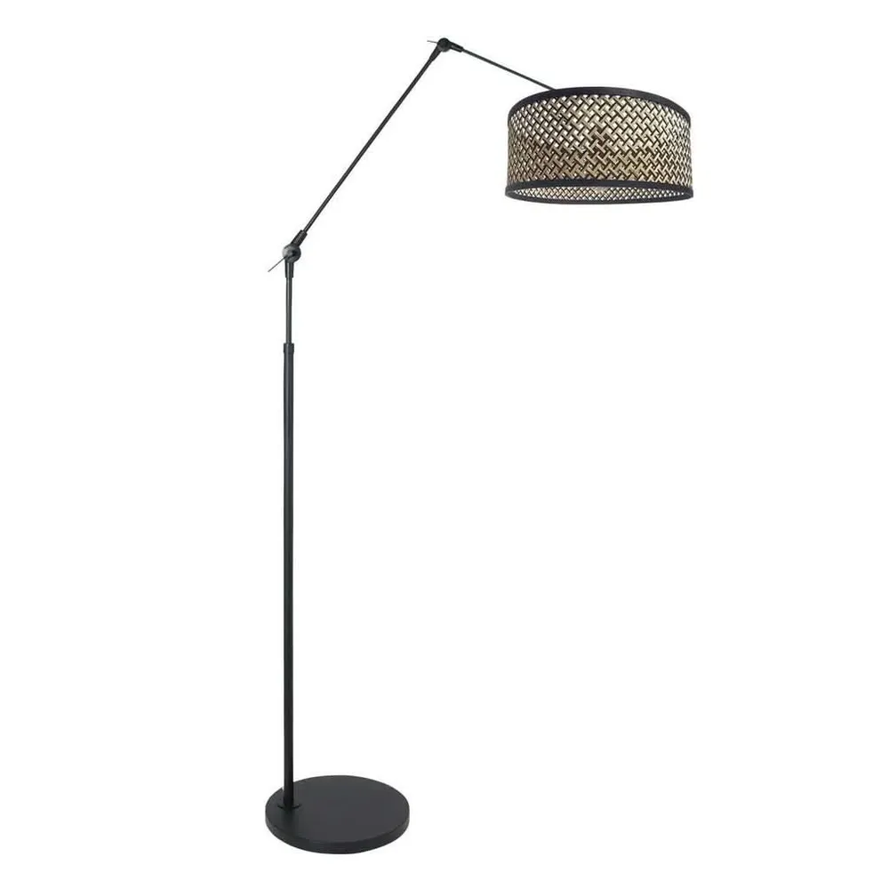 Lampadaire sur Pied Rotin | Nyla avec ampoule LED incluse