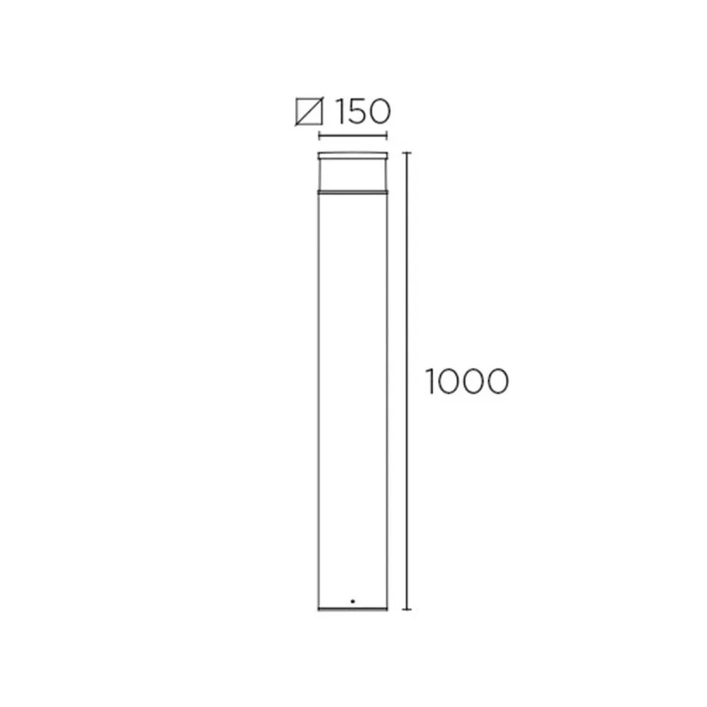Lampe de chevet Balise extérieure Cubik 15W LED sur pied 100cm LEDS-C4 modèle 55-9939-Z5-CL