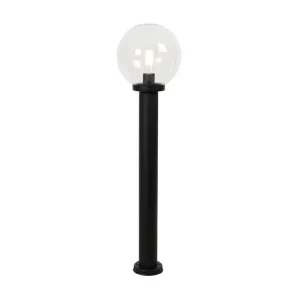 Lampe de chevet Lampe d'extérieur sur pied noire avec sphère transparente 100 cm IP44 - Sfera
