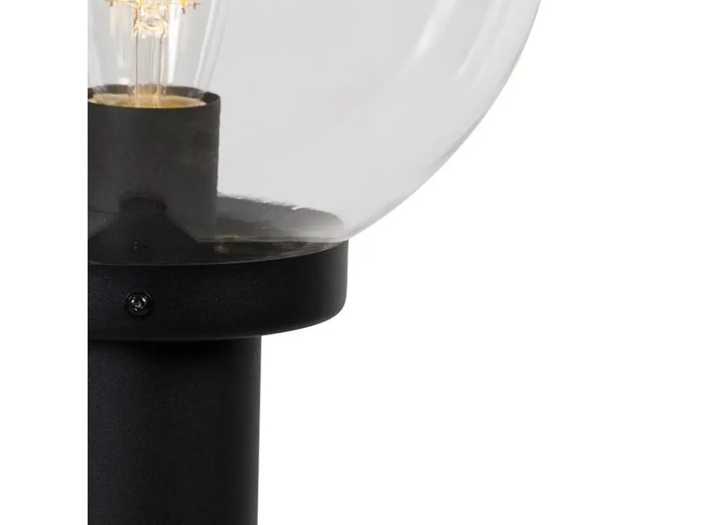 Lampe de chevet Lampe d'extérieur sur pied noire avec sphère transparente 100 cm IP44 - Sfera