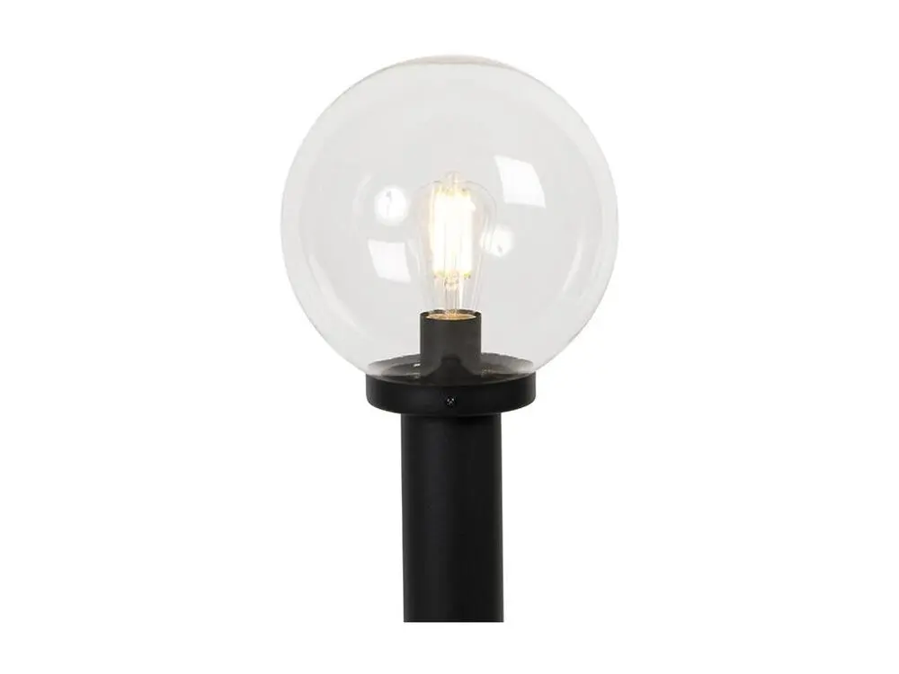Lampe de chevet Lampe d'extérieur sur pied noire avec sphère transparente 100 cm IP44 - Sfera
