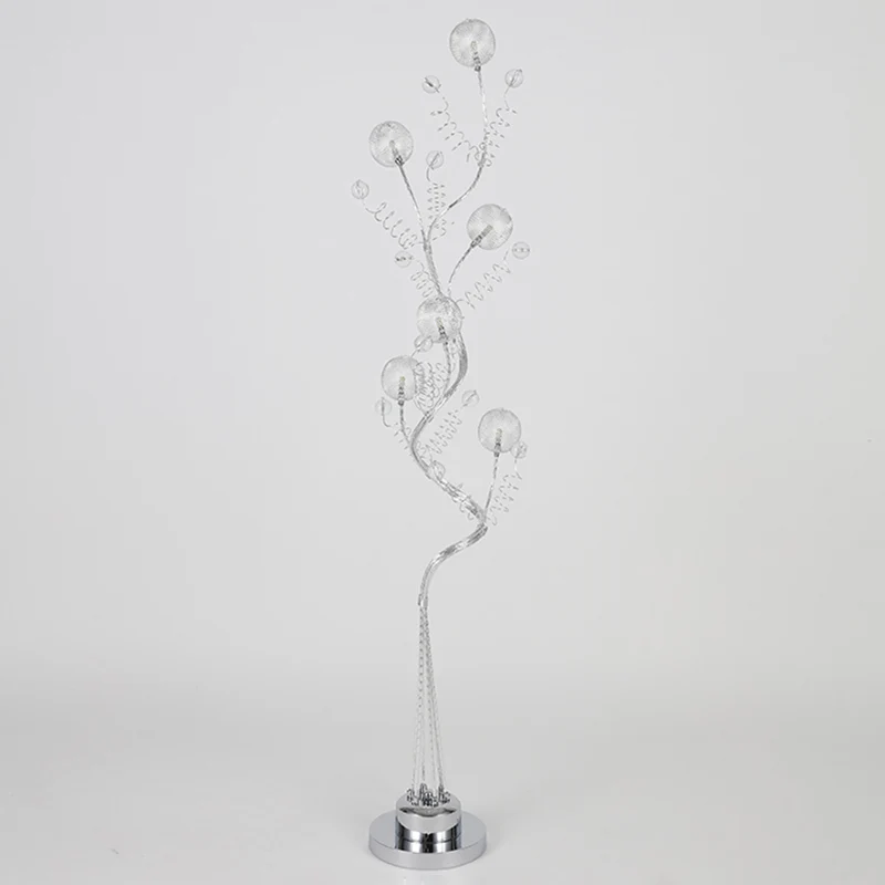 Lampe de lecture sur pied en aluminium en forme d'arbre, éclairage décoratif pour salon, lampe de lecture à LED avec détai...