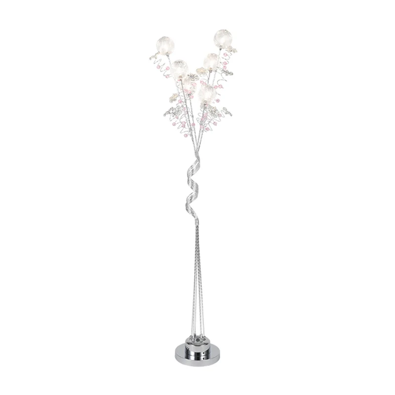 Lampe de lecture sur pied en aluminium en forme d'arbre, éclairage décoratif pour salon, lampe de lecture à LED avec détai...