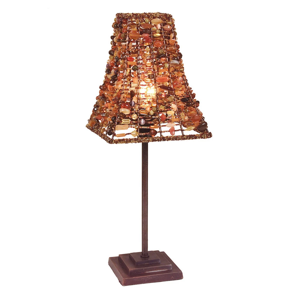 Lampe à poser Bella avec abat-jour/pied carré avec Abat-Jour Inclus