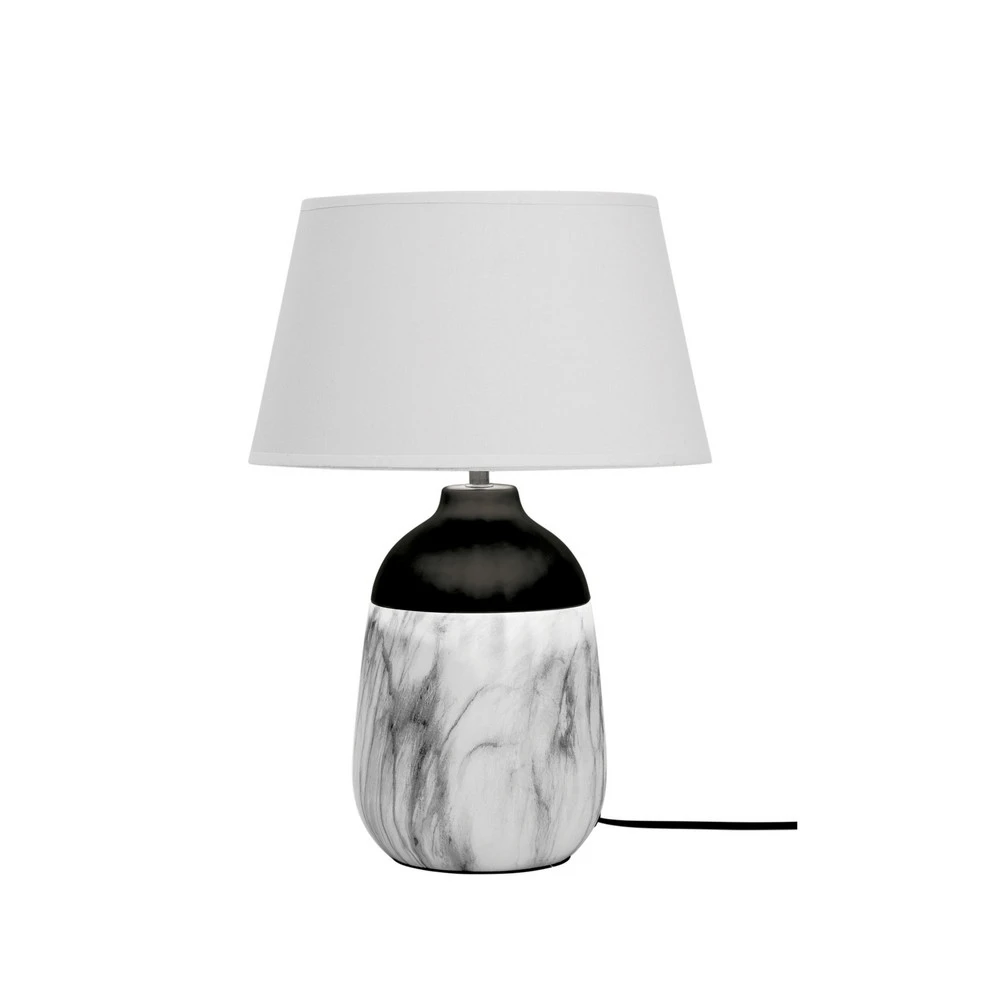 Lampe à poser Lampe à poser Regina, pied avec décor marbré