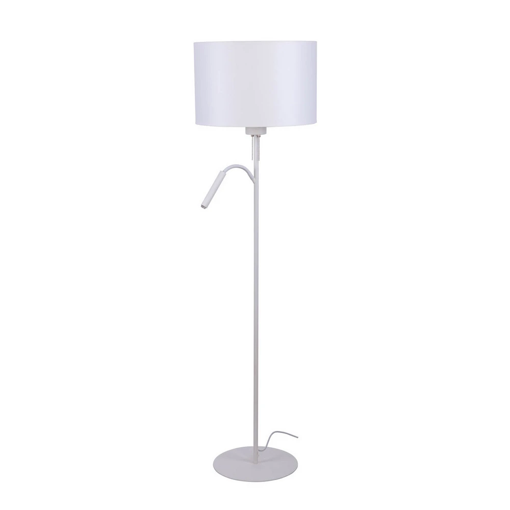 Lampe à poser Lampe sur pied Hotel Plus avec liseuse, blanc