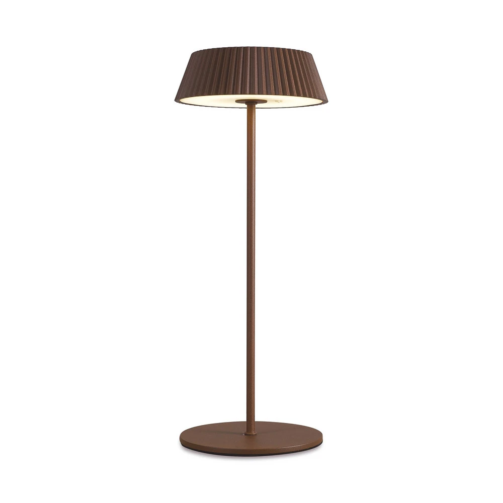 Lampe à poser Lampe de table LED Relax avec pied, corten, sur batterie, IP54
