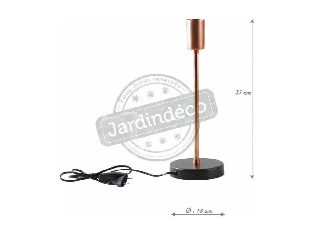 Lampe à poser Pied de lampe métal cuivré