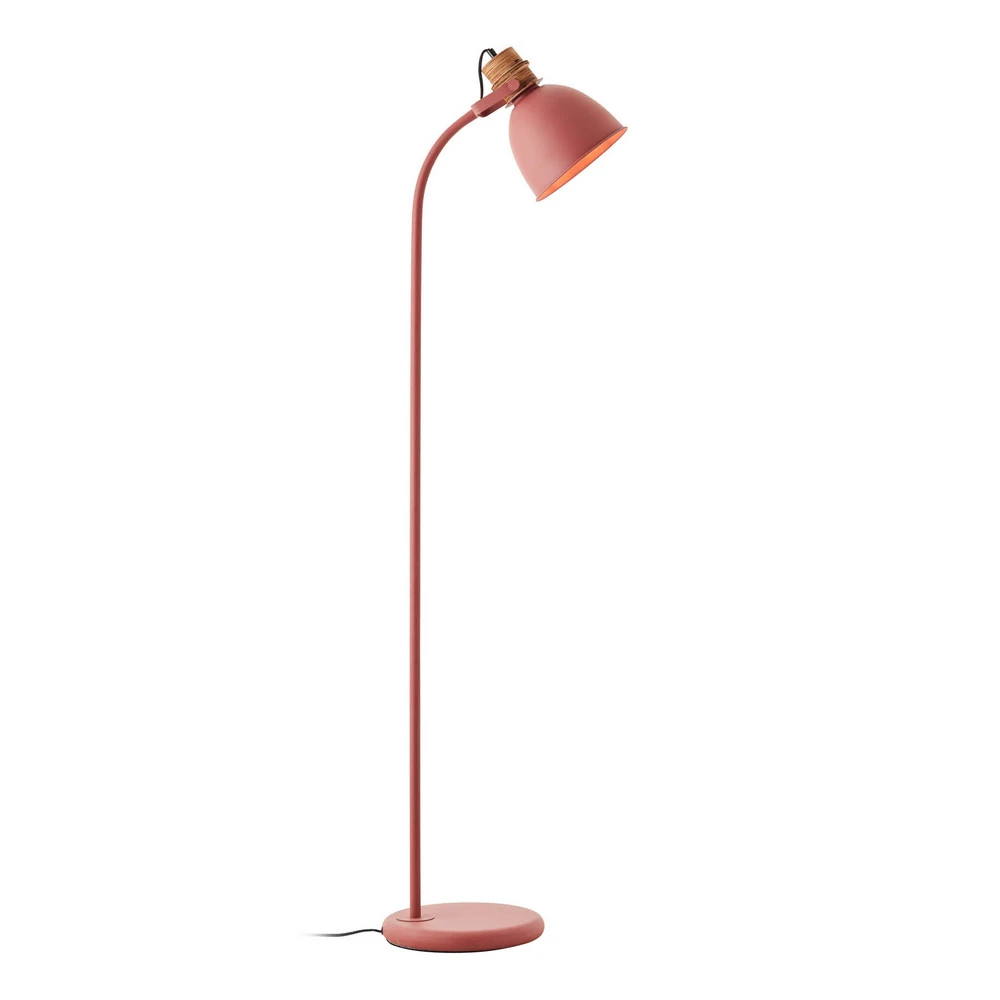 Lampe sur pied Erena, tête pivotante, rouge pour intérieur moderne